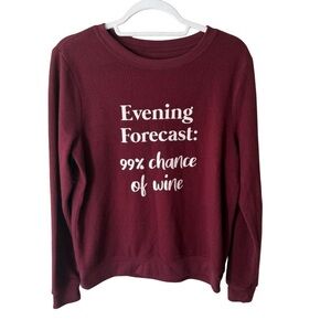 Kismet Burgundy Red Relaxed Sweatshirt Women’s M